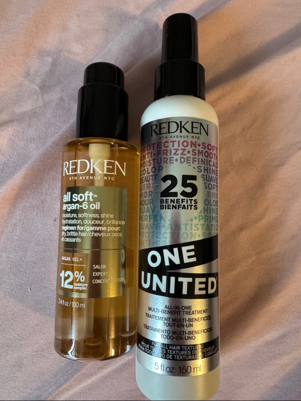 Redken one United + all soft Argan 6 oil